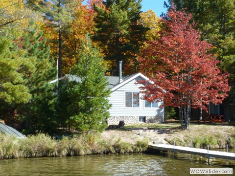 Cabin wrapped in great fall colors!
